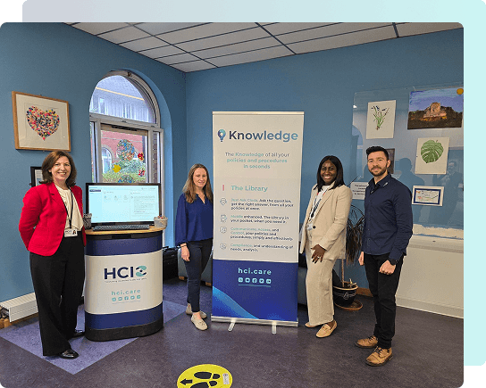 staff in jonathan swift clinic at the launch of the knowledge library